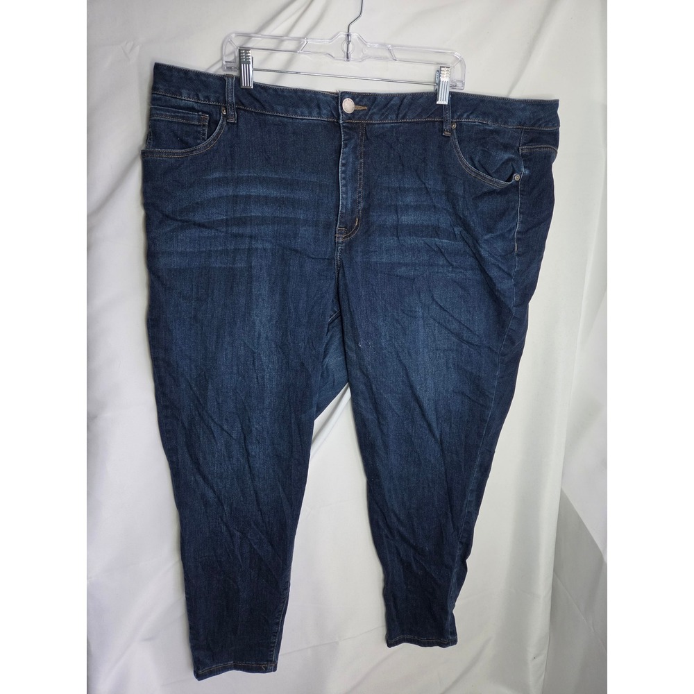 Lane Bryant Skinny Jeans Womens  Blue Dark Wash Skinny Mid Rise Tapered